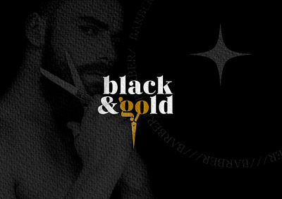 Black&Gold Barbershop branding design icon identity illustration logo logodesign logotype vector