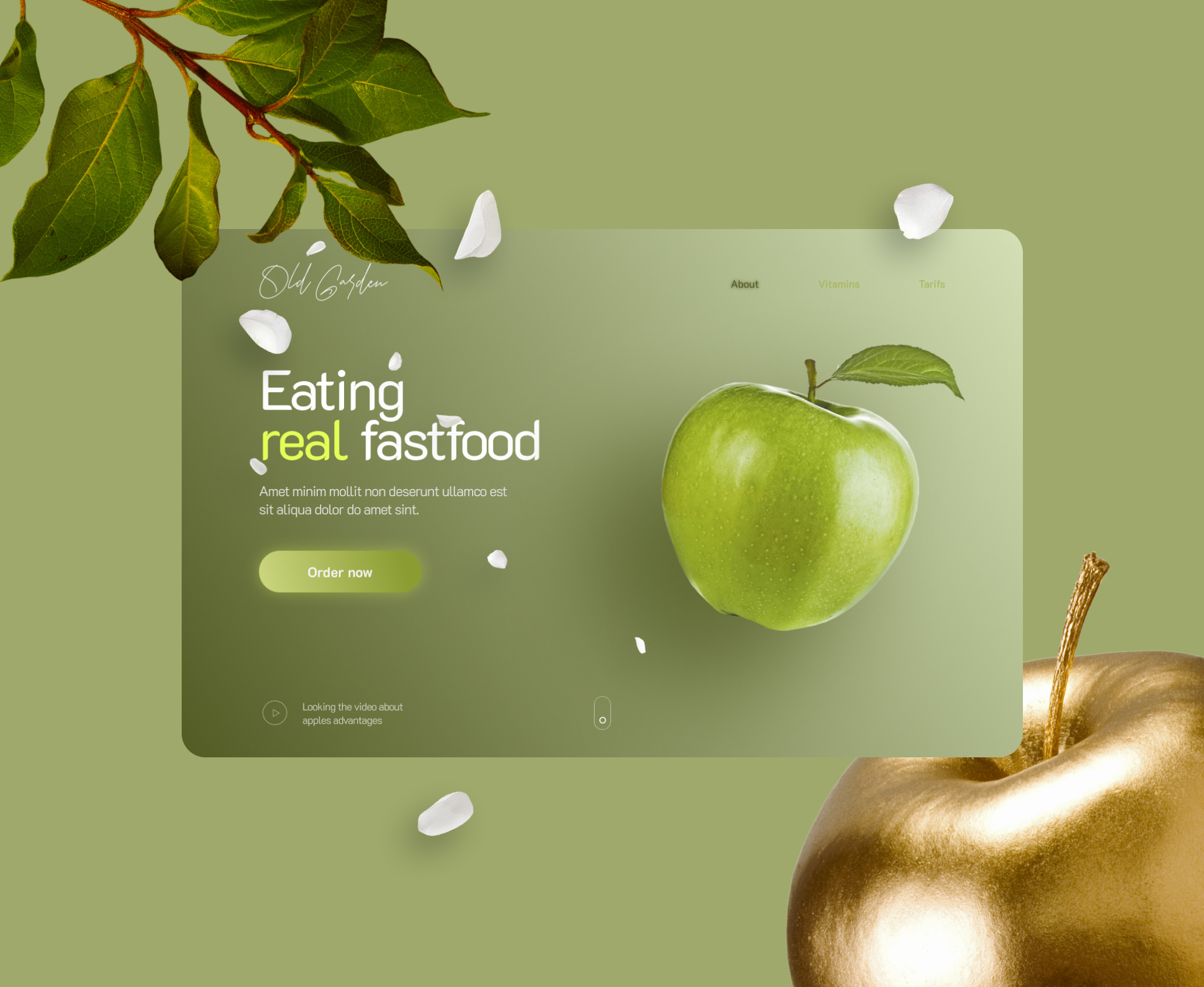 Example of shot for an apples store