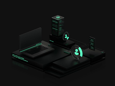 Isometric Motion Graphics [Affiliate] 3d 3d animation 3dart affiliate company cyber art digital art hub hud isometric motion graphics network nft sharing switch ui user ux