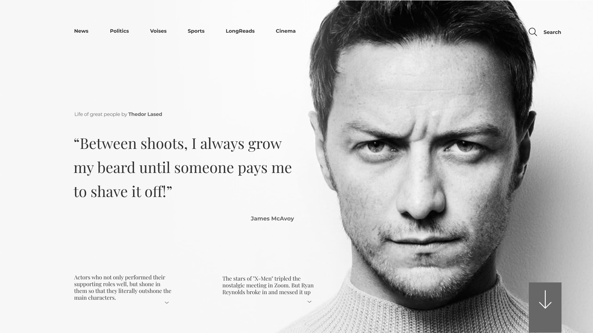 Example of Cinema blog concept