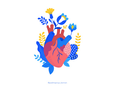 Blooming Heart adobe illustrator design graphic design happy heart icon illustration motivate positivity vector