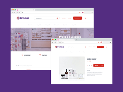 FarmaLuzi branding design layout ui web