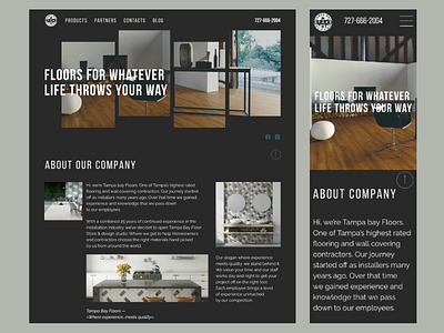 Tampa Bay floor store design graphic design typography ui ux