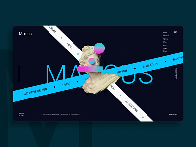 Marcus - Creative Agency creative agency digital agency hero section marketing agency ui ux web web agency web banner web ui design