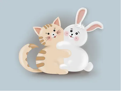 лучшие друзья design illustration