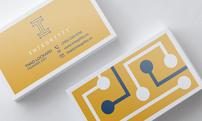 Integritty Business Cards branding design flat illustration illustrator logo typography vector