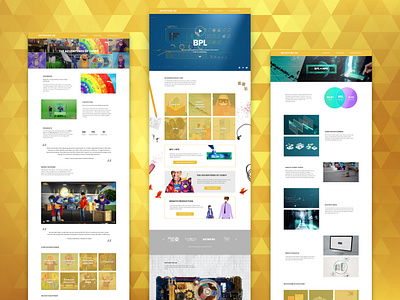 BPL 2020 Website Mockups animation branding graphic design production agency site design ui ux