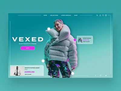 Vexed Ui Design Landing Page Concept branding design ecommerce graphic design illustration logo photography ui ui design ui designer ux ux design web design web designer