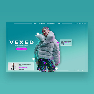 Vexed Ui Design Landing Page Concept branding design ecommerce graphic design illustration logo photography ui ui design ui designer ux ux design web design web designer