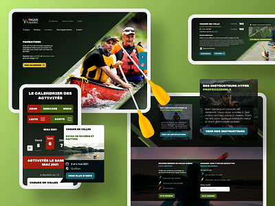 Interfaces web - Pagaie Québec design graphic design ui ux web layout