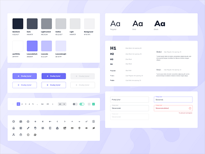 PlanujemyTo - design system birthday button colors components design design system event font guide input planner planning system ui ux web wedding