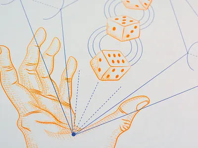 The Science of Superstition - Hand / Dice Illustration dice etched illustration etching exhibition design graphic design hand illustration illustration medical illustration science science design superstition superstition design surreal surreal illustration vector