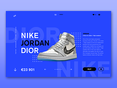 Shoe Store Concept nike shoe ui web design