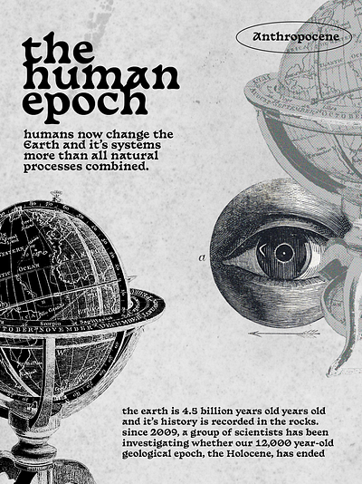 Poster: Anthropocene design graphic design poster