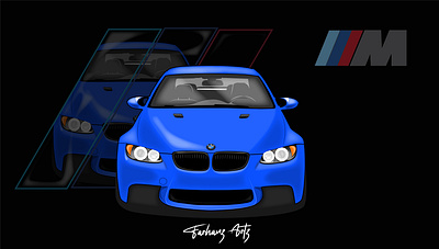 2011 BMW M3 Coupe Illustration car car design car illustration design flat car art illustraion illustration logo tshirt tshirt design v