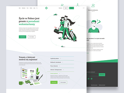 Migrants Integration Page branding design illustration ui ux vector