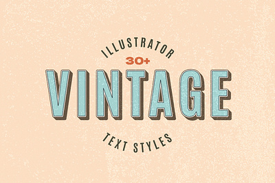 Illustrator Retro Text Styles design flat graphic design illustration illustrator illustrator styles style text typo typography vector