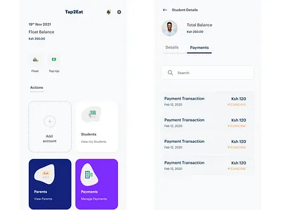 Tap2Eat Agents App adobe xd ui app awesome app ui design free awesome ui free ui mobile mobile app mobile app design mobile dashboard mobile design ui uiux xd
