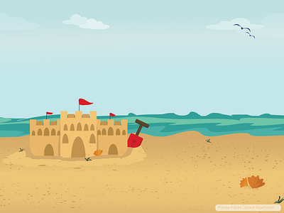 Sand Castle beach illustration sandcastle vector