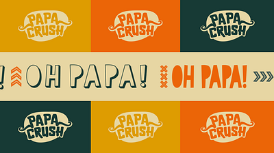 :: PAPA CRUSH :: brand design branding design graphic design illustration logo typography vector