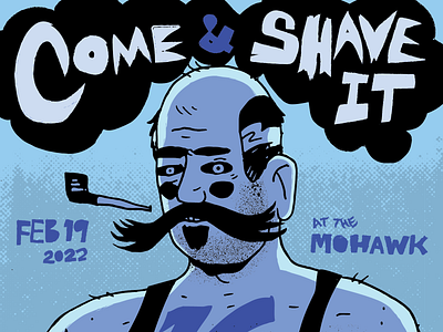 Facial Hair contest poster austin beard facial hair poster typography