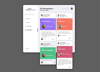 Nurse Recognition app design ui ux