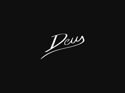 Deus doodle fan brush calligraphy concept deus handlettering lettering