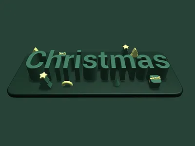 3D Christmas design icon illustration