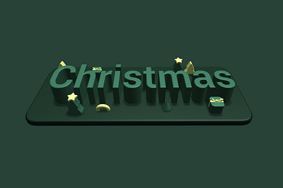 3D Christmas design icon illustration