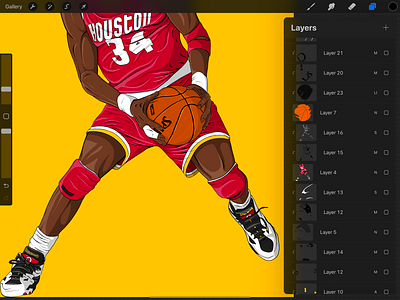 Hakeem Olajuwon art branding design digital art graphic design illustration logo procreate vector