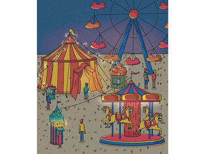 Circus - Personal Illustration art direct art director book childrensbook circus colorful design digitalart digitalillustration draw drawing editor graphic design illustration kidlit kidlitart paitining portfolio procreate sketch