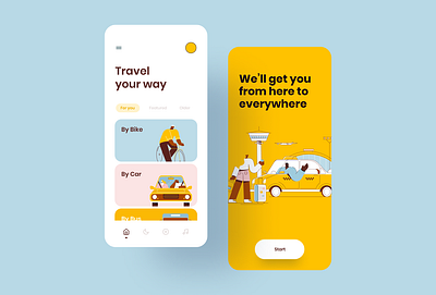 Transport Illustration illustration ui