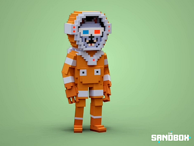 Mia the Space Dog 3d 3dvoxel design illustration lighttracer pixel sandbox thesandbox thesandboxgames voxedit voxel