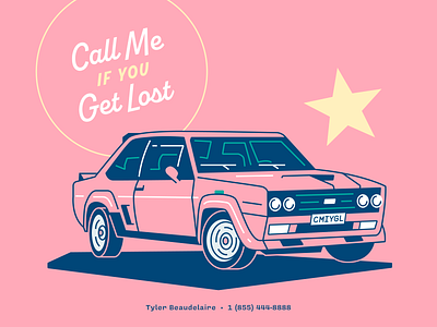 Daily Driver 005 — 1988 Fiat 131 Abarth — Tyler the Creator 80s car car fiat illustration italy luxury race car rally car tyler the creator vector vintage vintage car