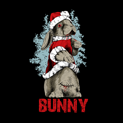 Bunny Christmas artwork darkart digital illustration digitalart illustration illustration art logo