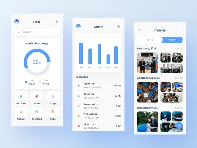 File Management Mobile App UI app bar buy chart design download file graph kit management manager mobile product ui