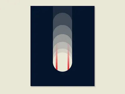 Night game art print baseball geometric illustration minimal retro sports vintage