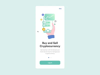 Cryptocurrency App animation app clean cryptocurrency design figma flat illustration interface procreate ui