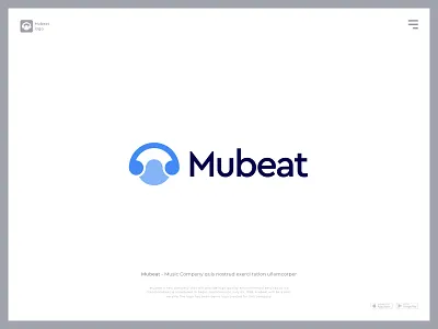 Mubeat Logomark brand brand identity branding custom logo design icon identity illustration letter logo logo logo mark logodesign logos logotype mark minimal monogram music logo symbol vector