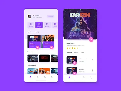 Tried designing a movie app desígnlogó