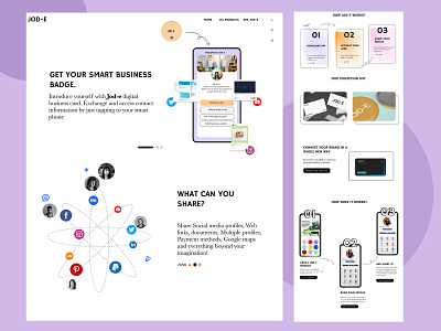 JOD-E website design digital card digital tag design home page landing page ui uiux design user interface design website design