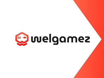 welgamez logo design || gaming logo branding console logo face game logo gamer gaming gaming console letter gaming logo logo man modern tournament welgamez