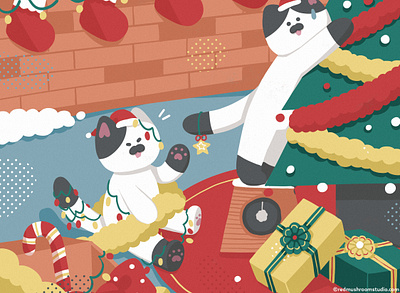 Cat Illustration: Christmas bookillustration cat christmas holiday illustration illustrator