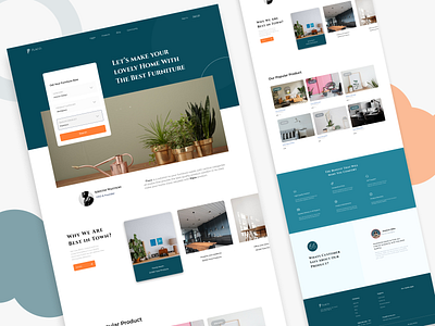 Flaco Landing page branding design flat furniture furniturestore home interior landing page minimalist typography ui ux webdesign