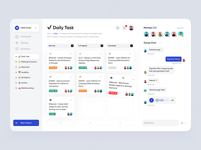 Task management app. 3d animation graphic design motion graphics