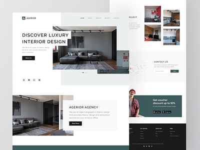 Agerior Landing Page Exploration agency landing page agency website classic classic design clean clean design hero section interior design website interior website landing page landing page inspiration landingpage minimalist minimalist website real esatate ui design ui website web design website website design