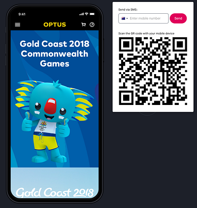 Optus Gold Coast 2018 Commonwealth Games campaign page design creative human beings mobile optus prototype robin lee ui