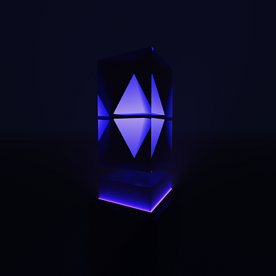 Monoliths - Ethereum 🌌 3d 3d art art bitcoin crypto cryptocoin cubic design ether ethereum illustration monolith orbital orbitalnft purple sci fi voxel voxel art