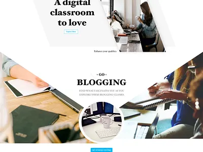 Online learning platform landing page branding graphic design landing page logo ui website