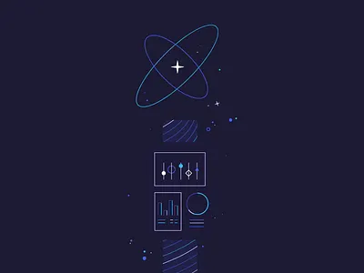 Backlog and data illustration space star
